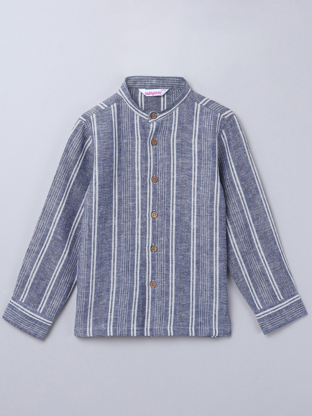 

taffykids Boys Comfort Multi Stripes Opaque Striped Casual Shirt, Blue