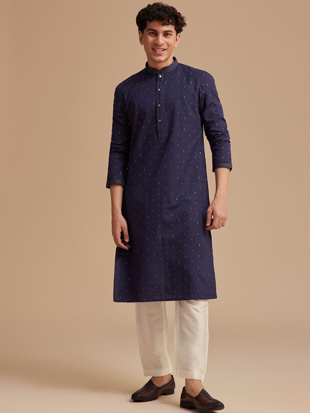 

KALKI Fashion Men Printed Regular Kurta with Pyjamas, Blue
