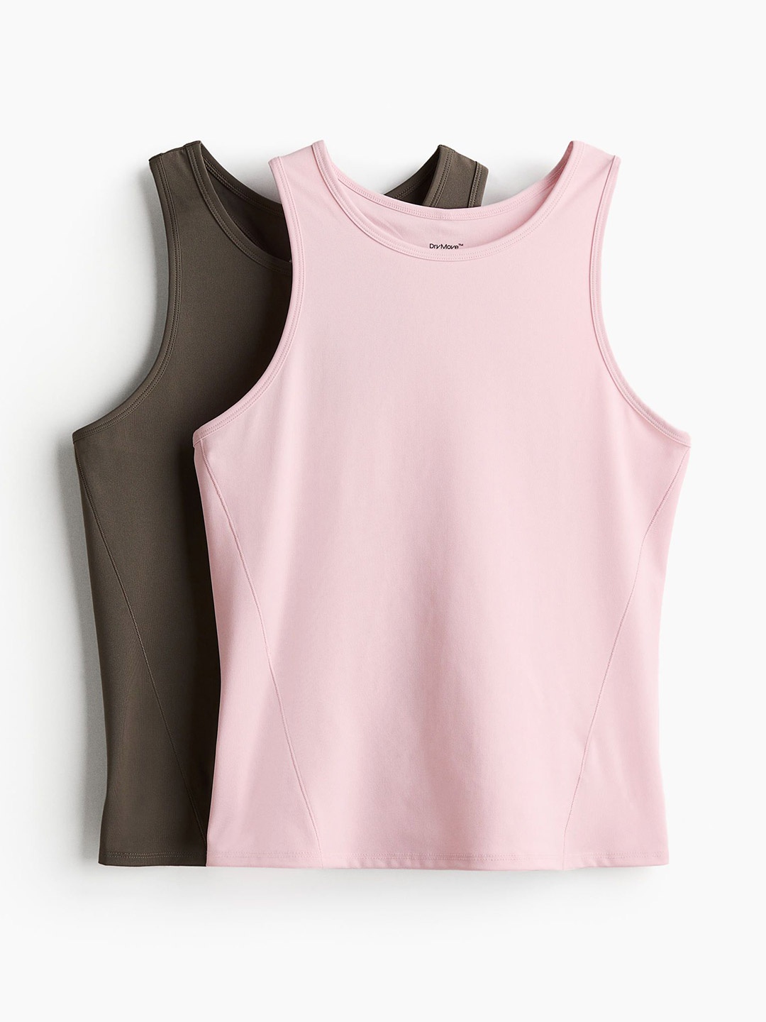 

H&M 2-Pack Sports Vest Tops With DryMove, Pink