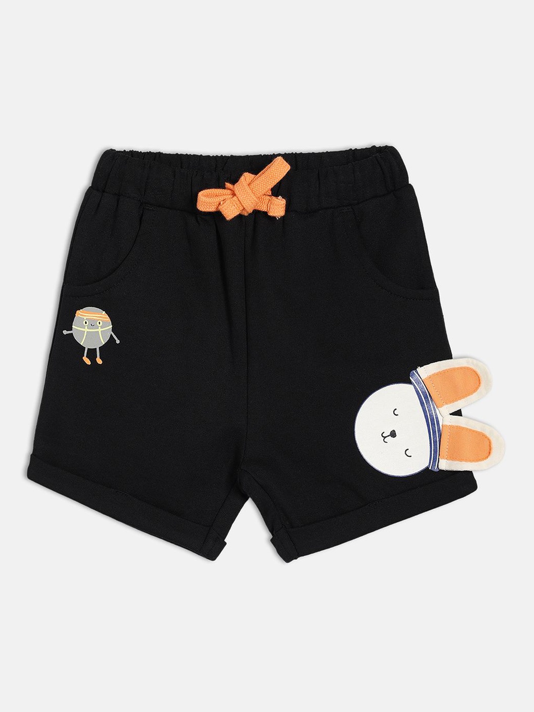 

MINI KLUB Boys Printed Shorts, Black