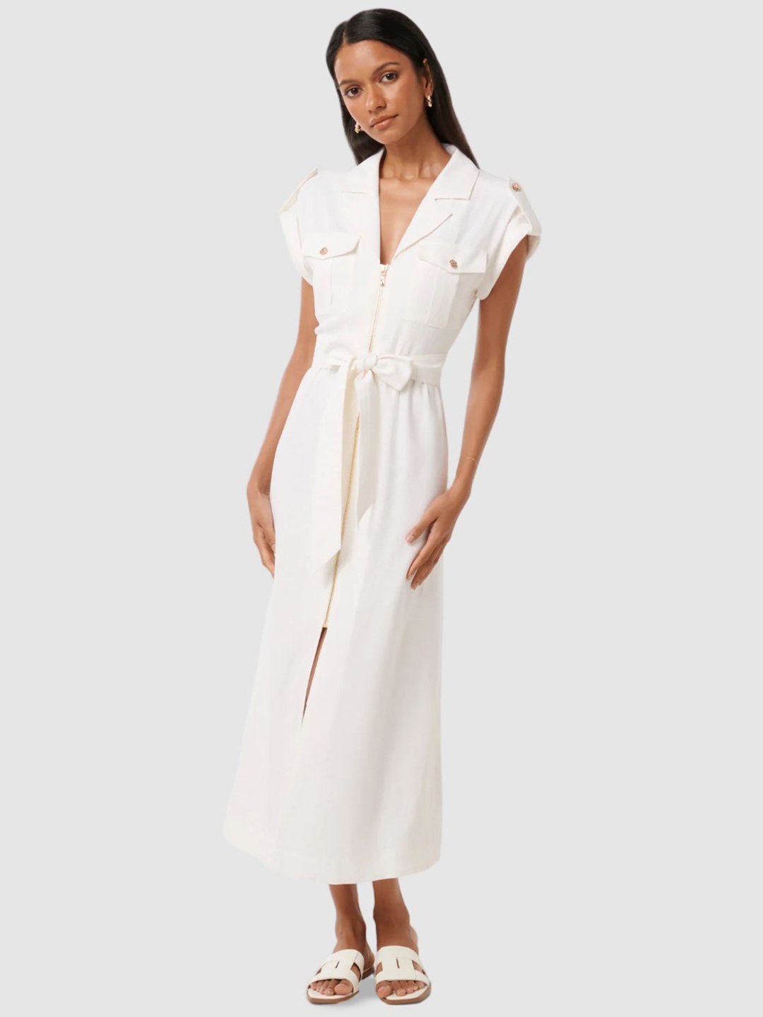 

Forever New A-Line Midi Dress, White
