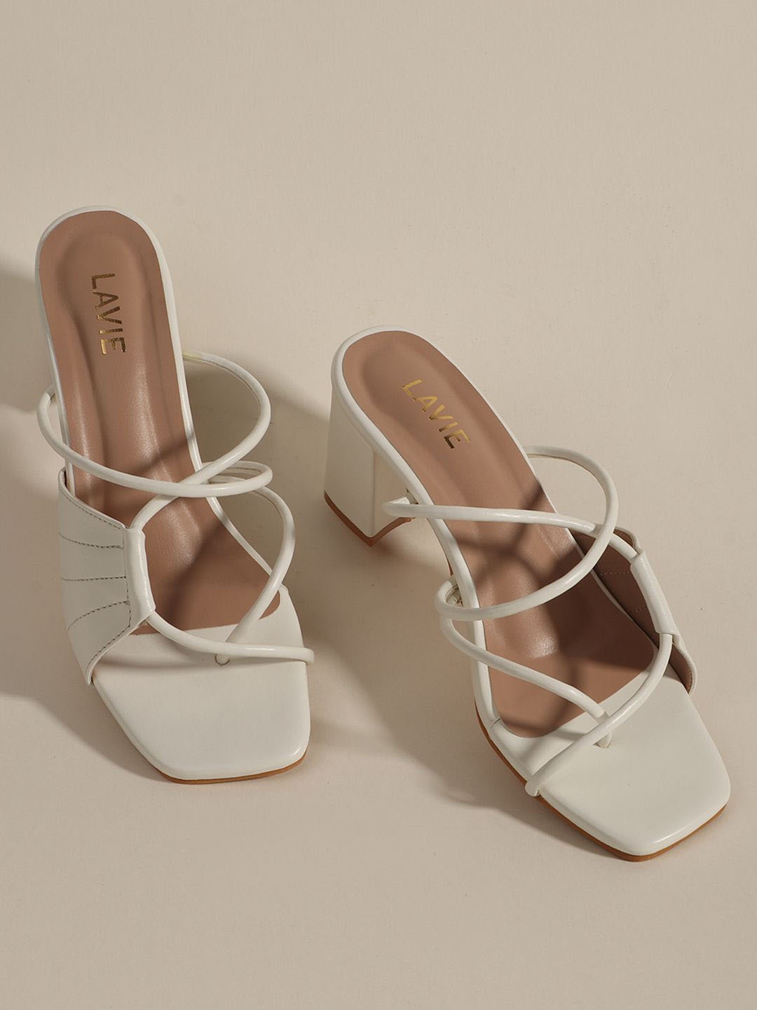 

Lavie Party Block Sandals with Bows, White