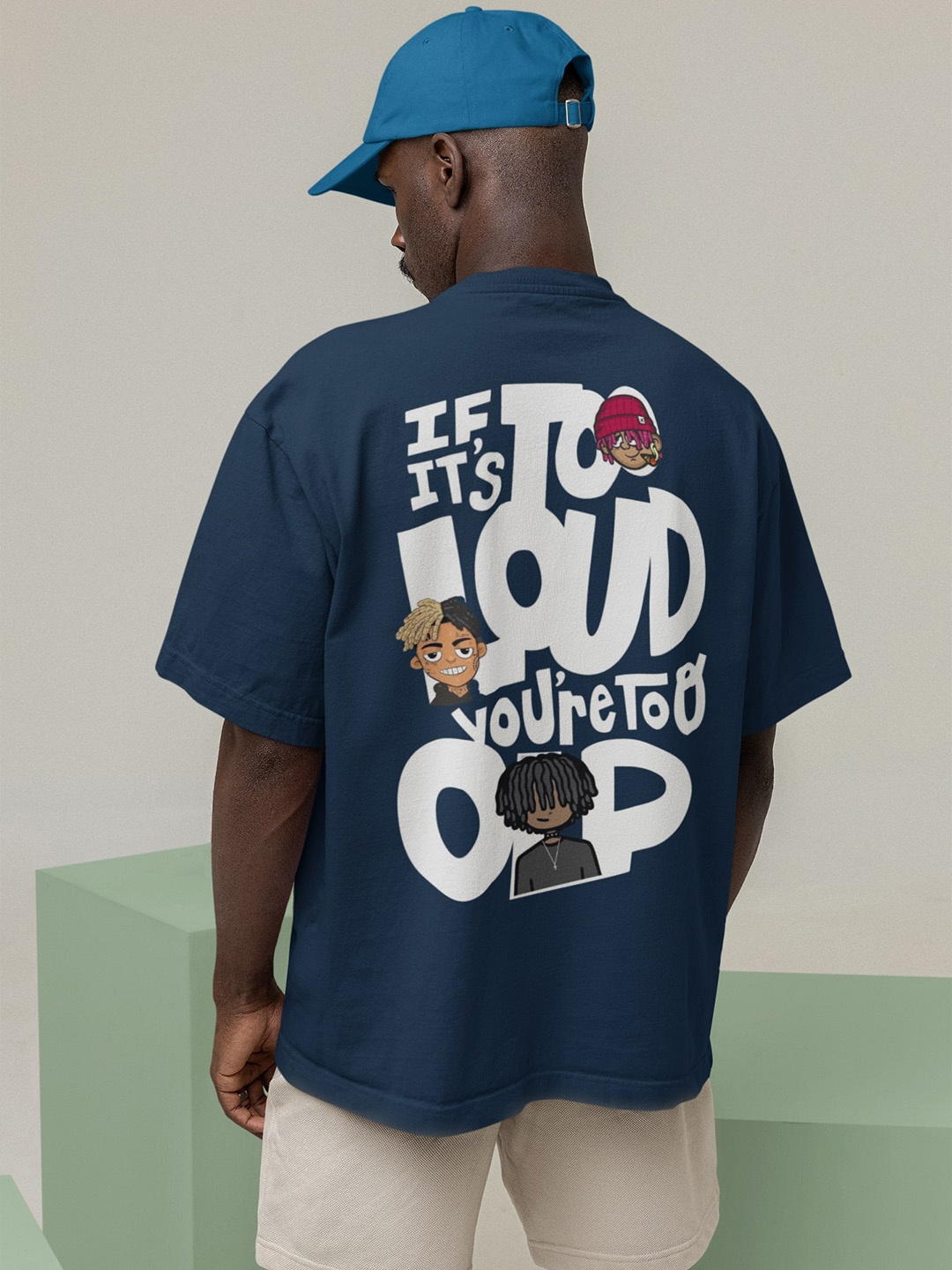 

Edyssa Men Printed T-shirt, Navy blue