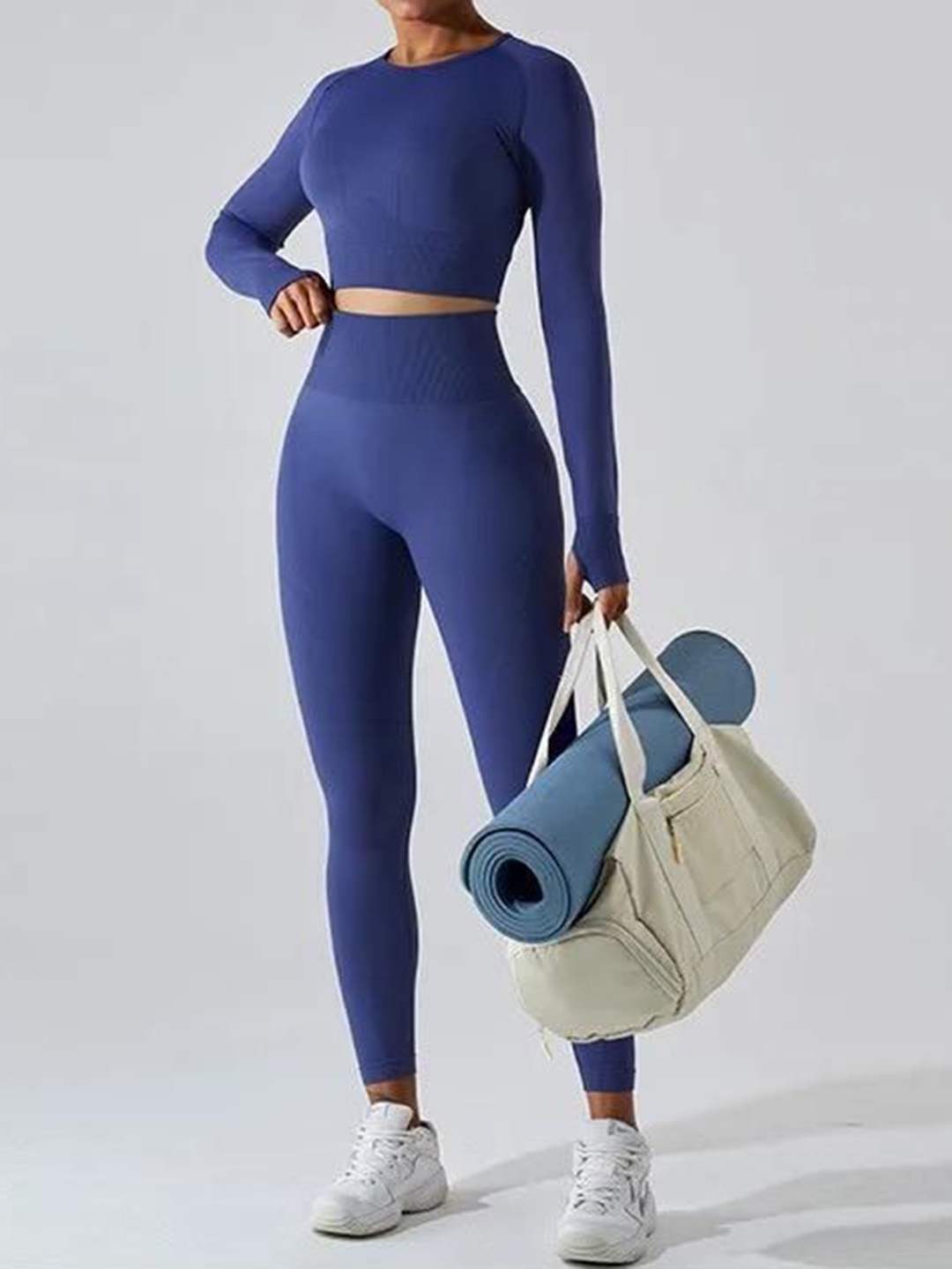 

Alamode By Akanksha Blue Remy Premium Activewear Set