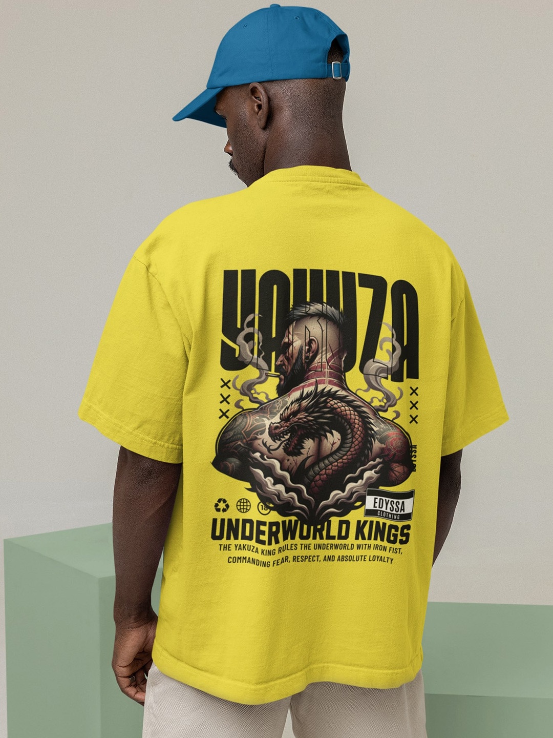 

Edyssa Men Printed T-shirt, Yellow