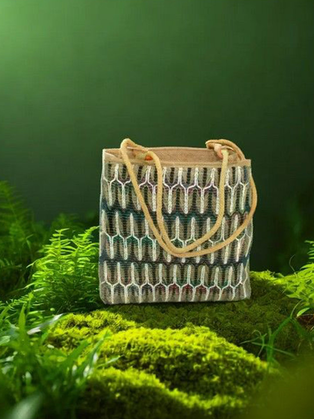 

JUTE NEXT Women Textured Structured Handheld Bag, Brown