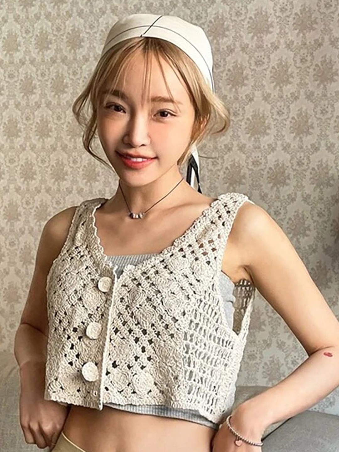 

JC Mode Crop Top, Beige