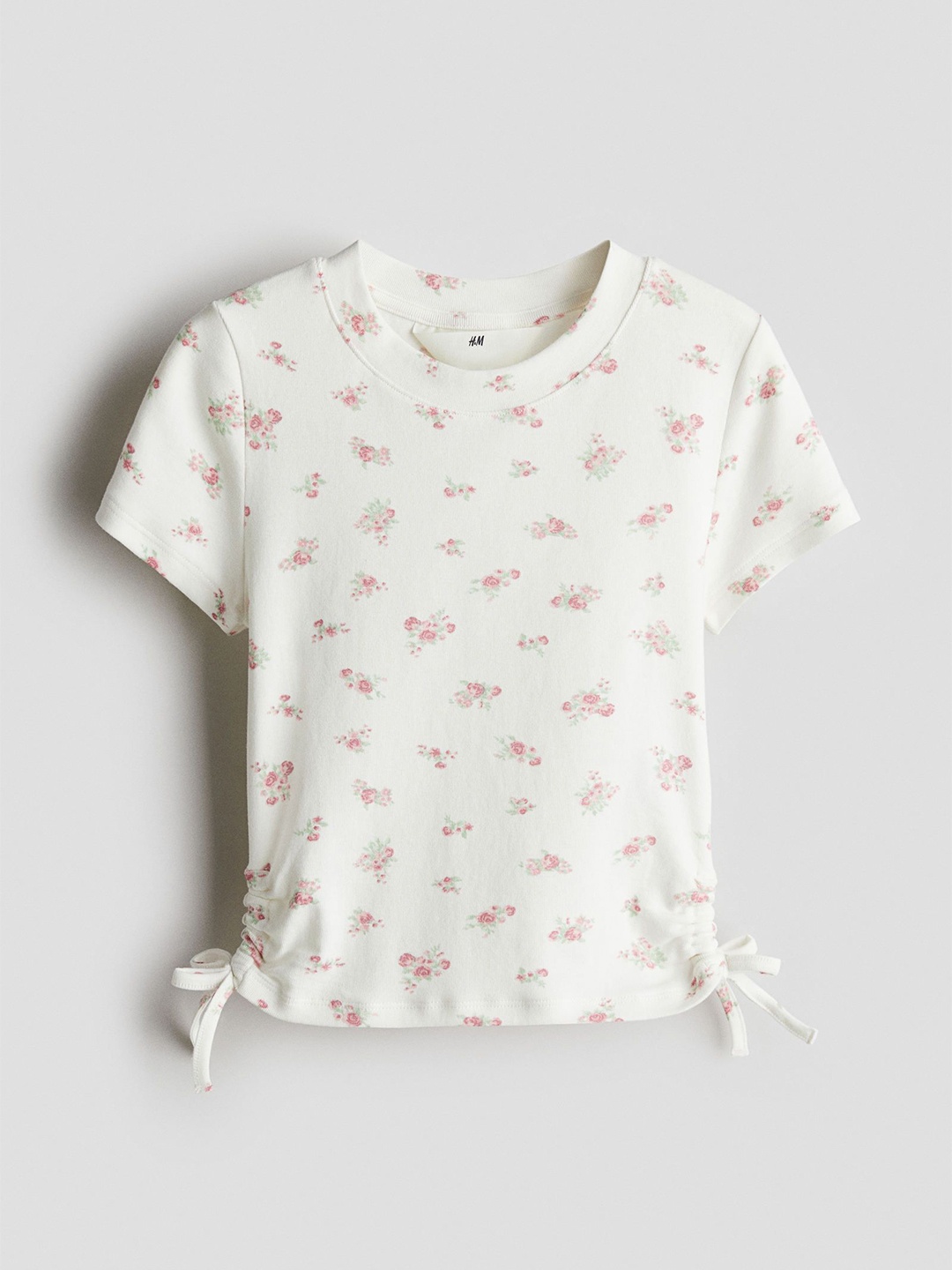 

H&M Drawstring-Detail Jersey Top, White