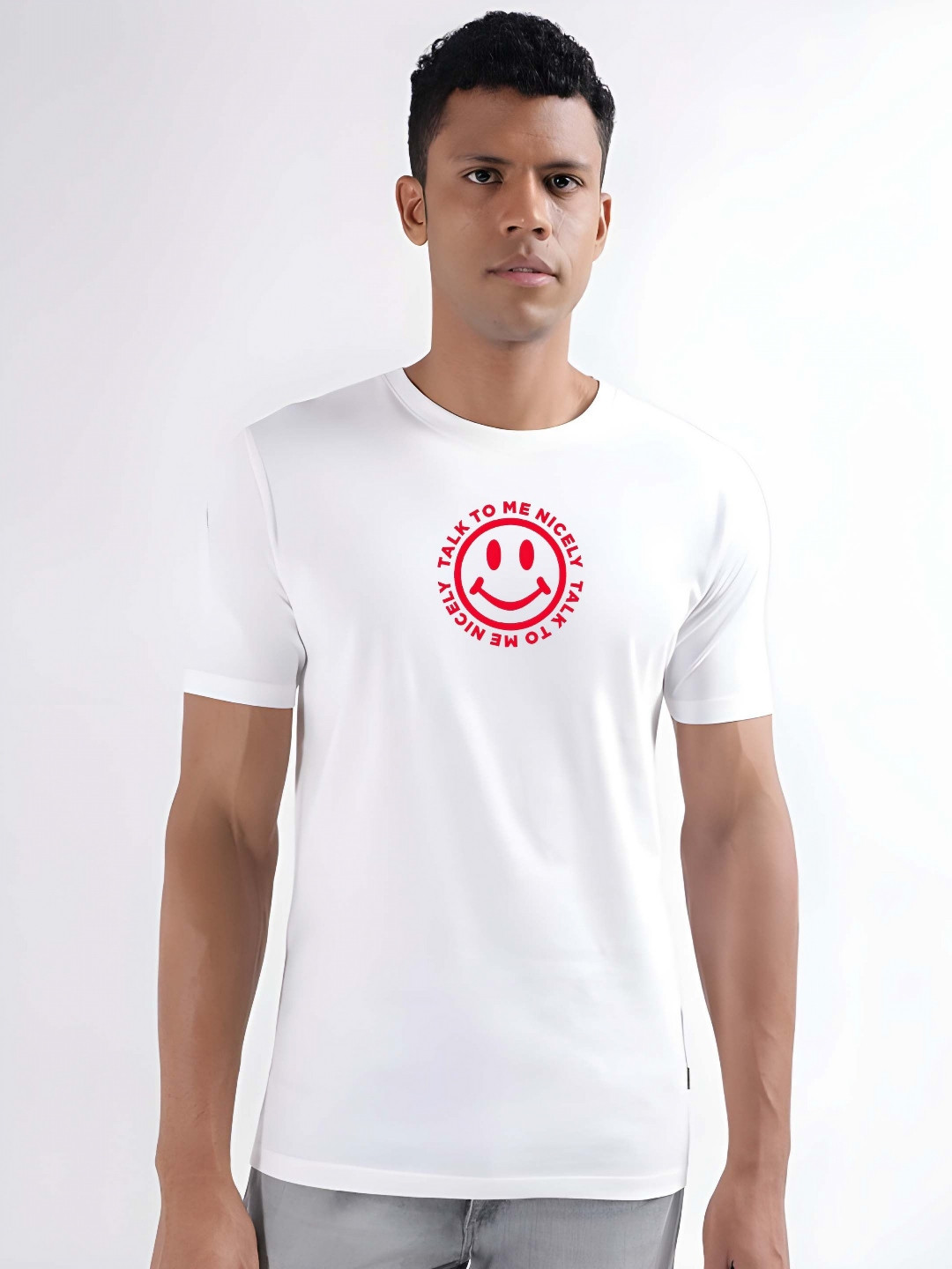 

THE BEETEL HOUSE Men Drop-Shoulder Sleeves T-shirt, White