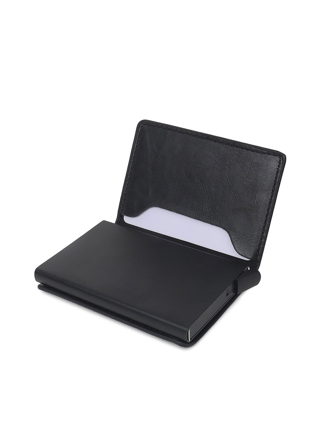 

JND Men Textured Leather Card Holder, Black