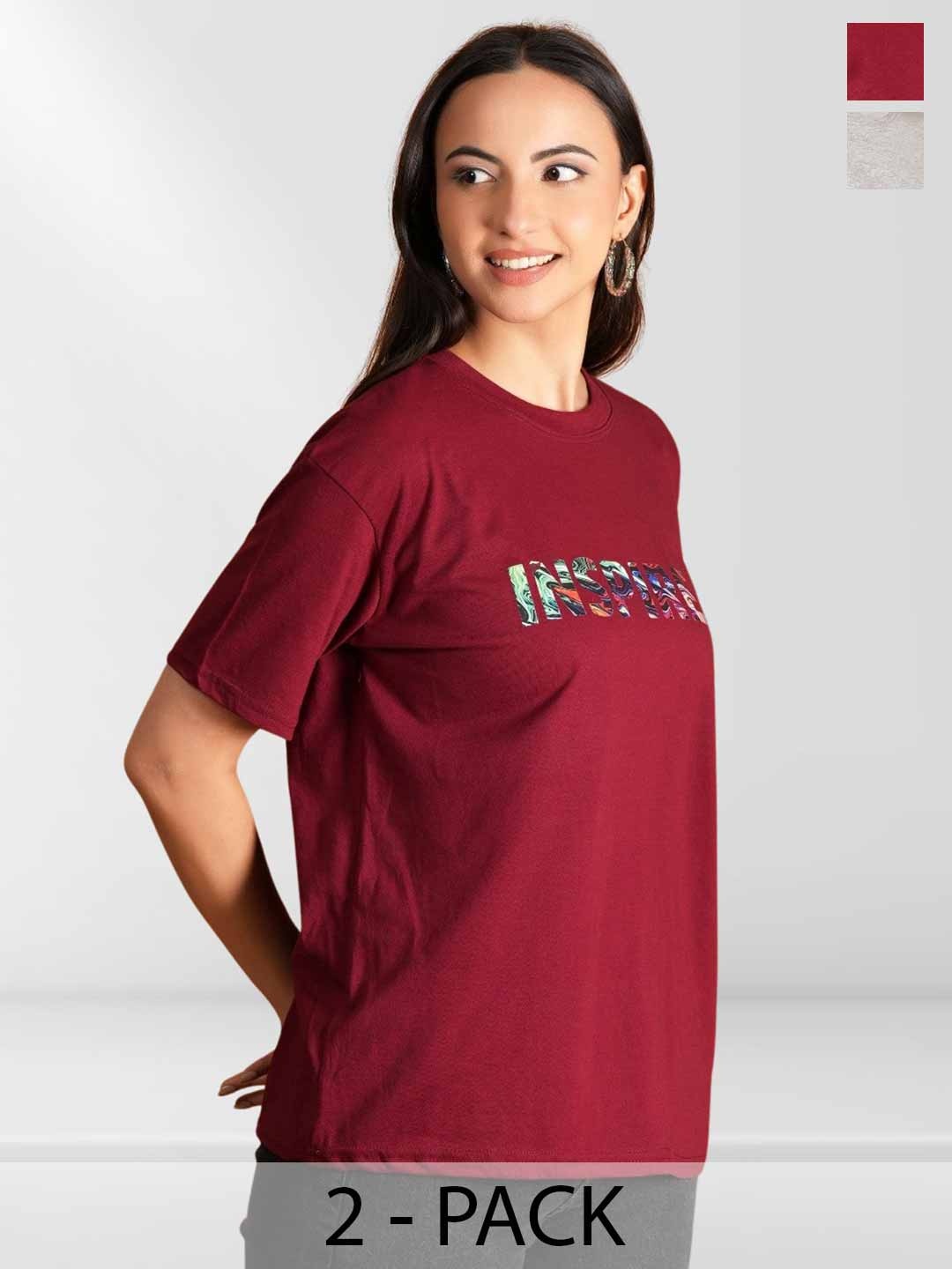 

NEYSA Women Typography 2 Printed T-shirt, Multi