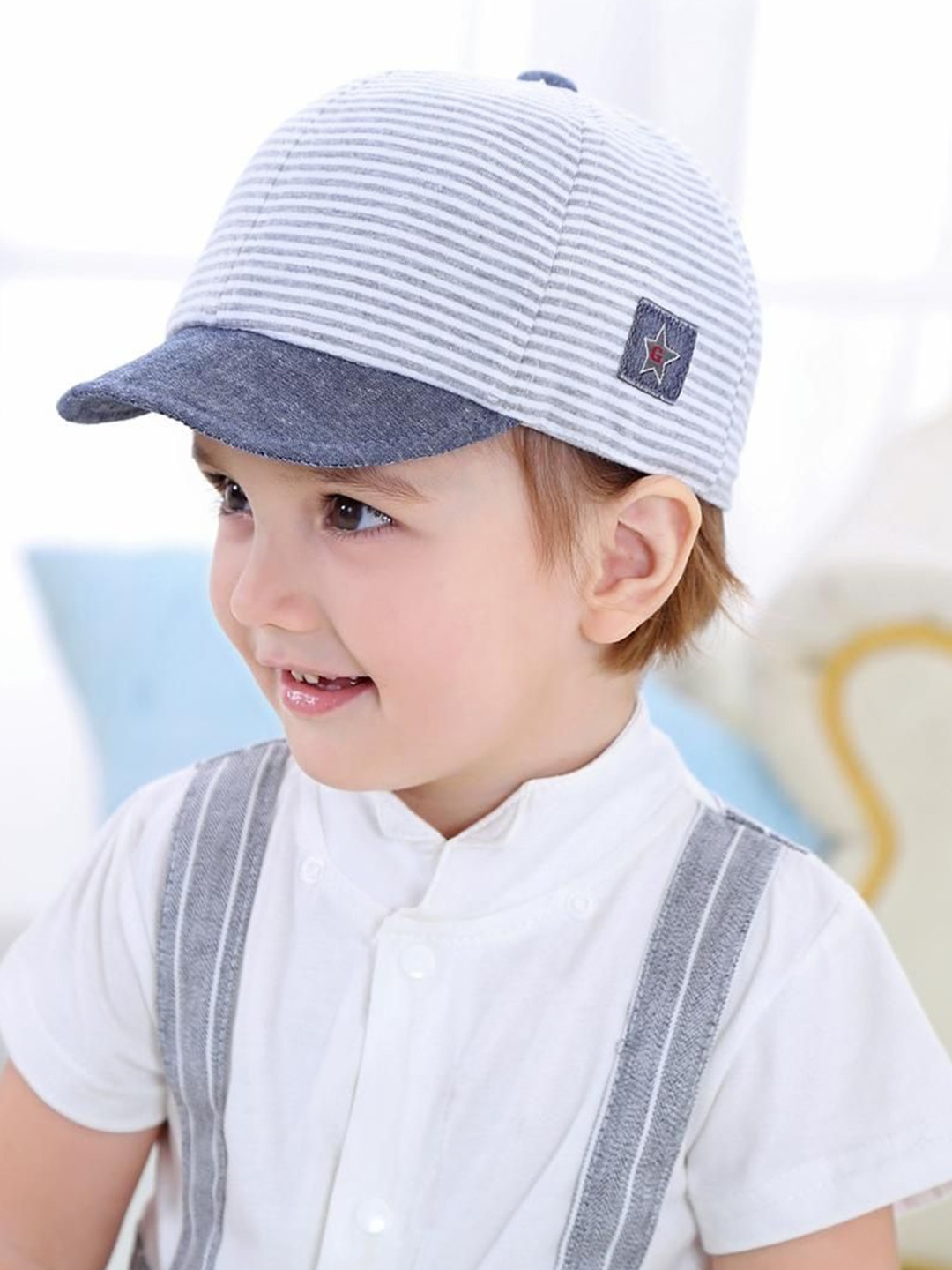 

Ziory Unisex Kids Printed Baseball Cap, Grey