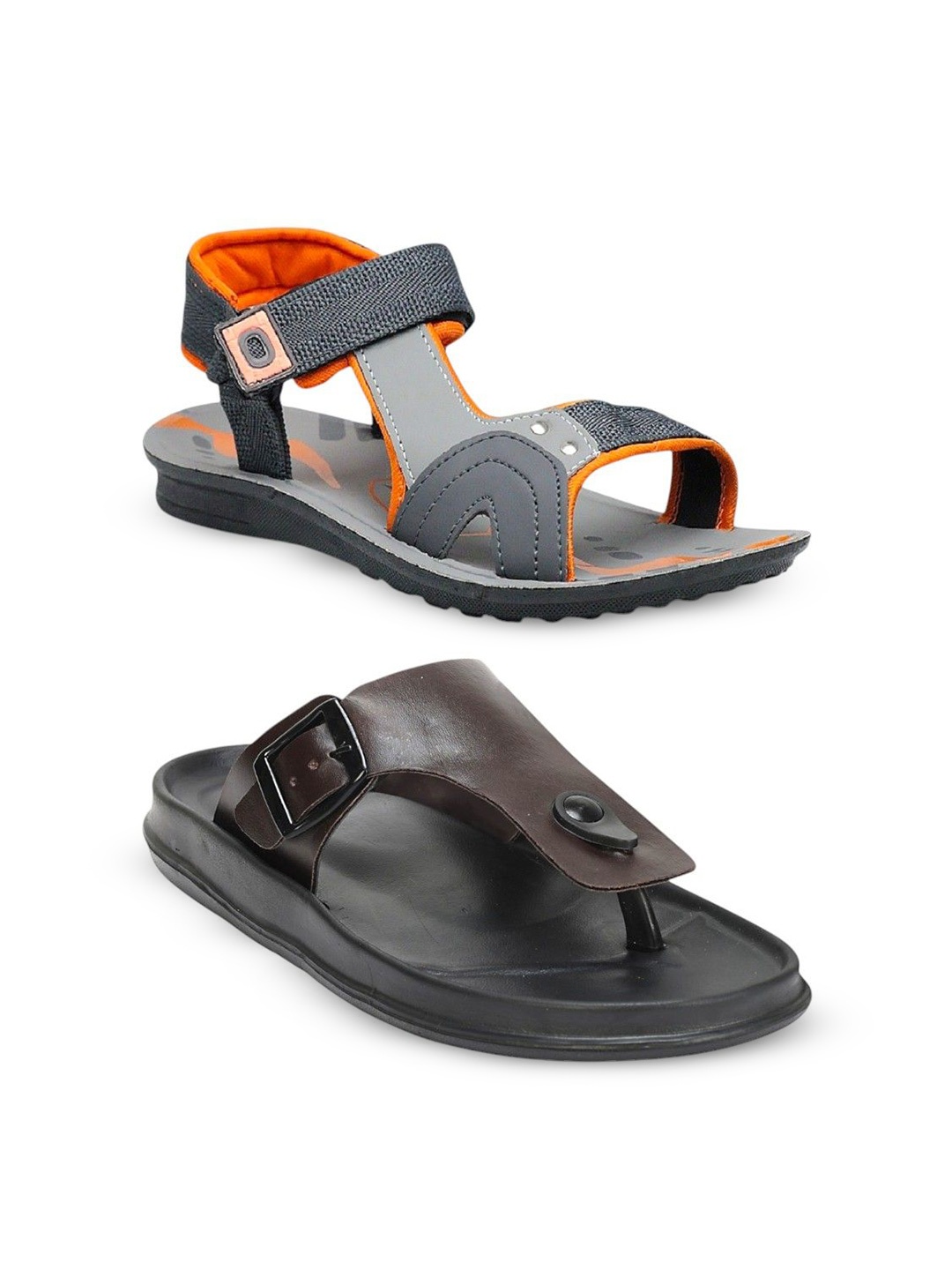 

ORVAX Men Comfort Sandals, Orange