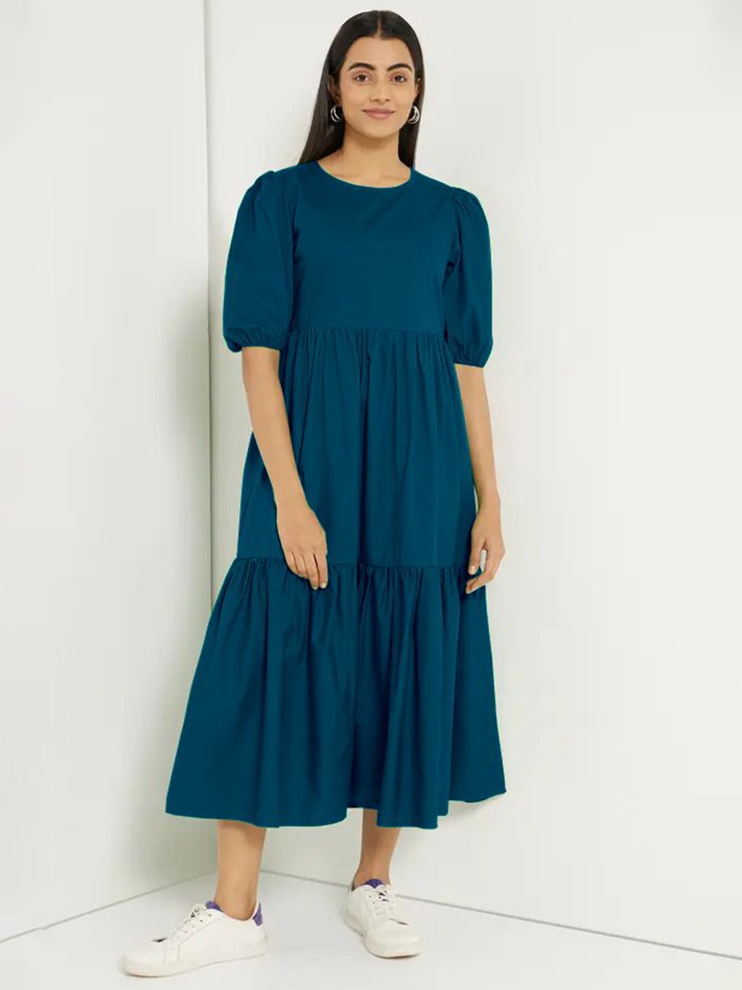 

Raiyani Fashion Women Fit & Flare Midi Dress, Blue