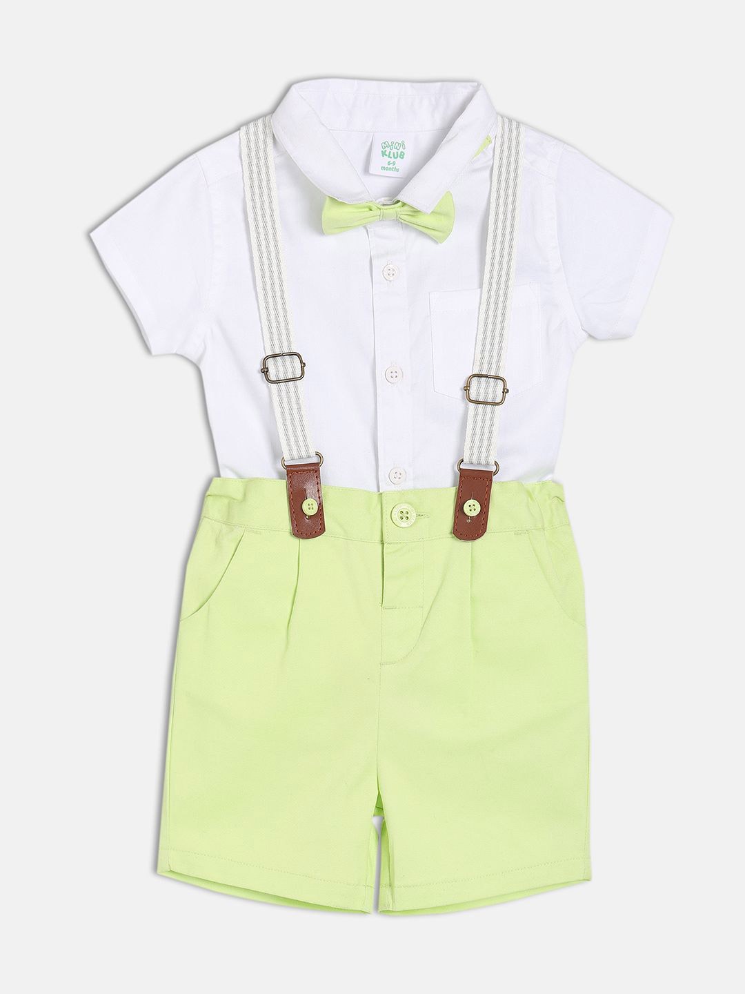 

MINI KLUB Boys Shirt with Shorts, White