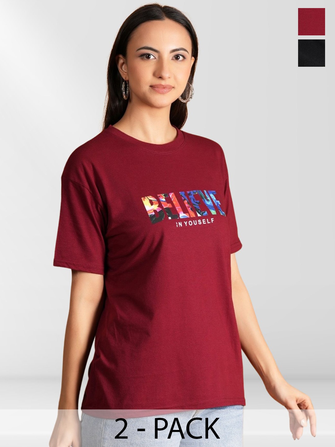 

Metronaut Women Typography 2 Printed T-shirt, Multi