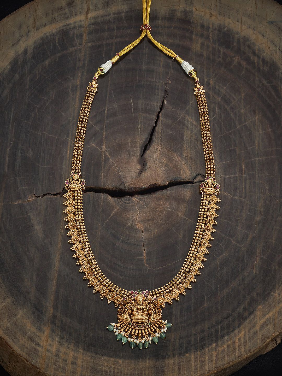 

Kushal's Fashion Jewellery Copper Gold-Plated Antique Necklace