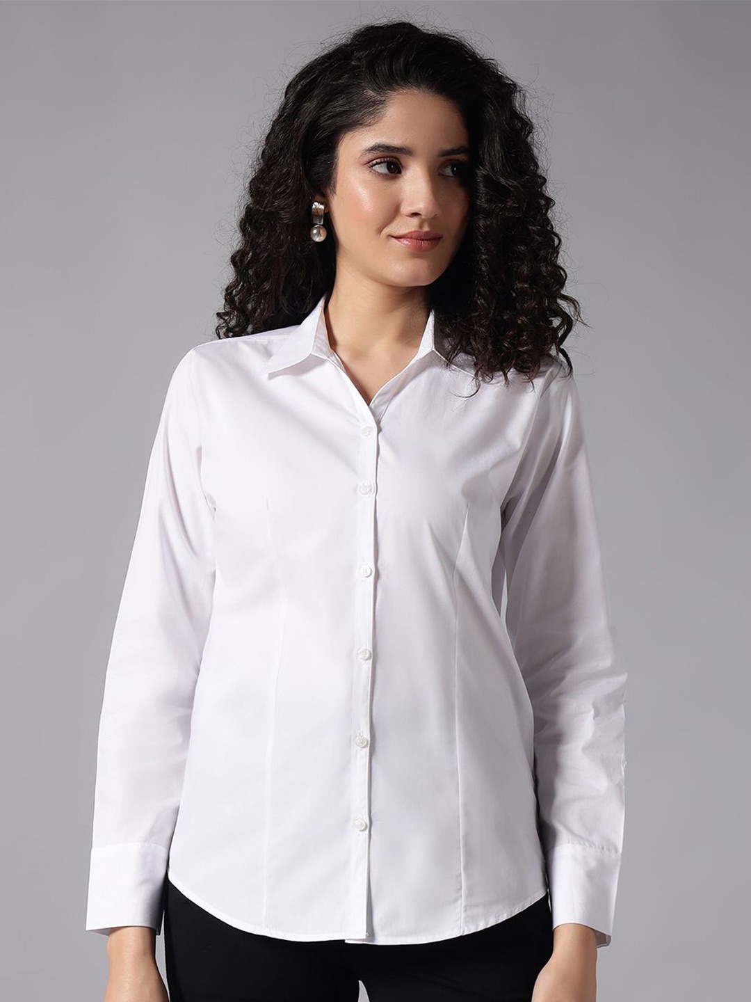

AECK Women Opaque Formal Shirt, White