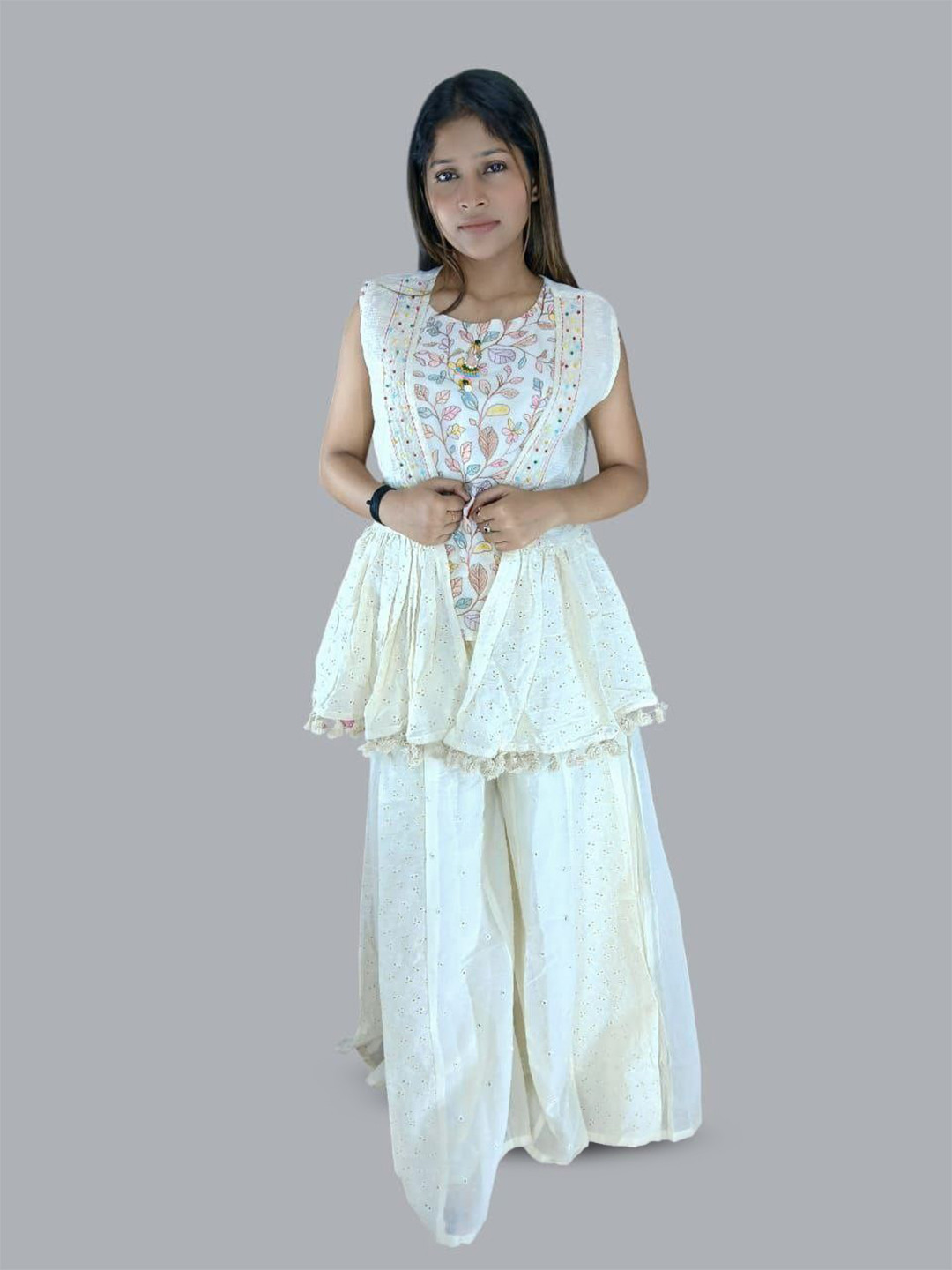 

Skinsi Floral Print Maxi Dress, Cream