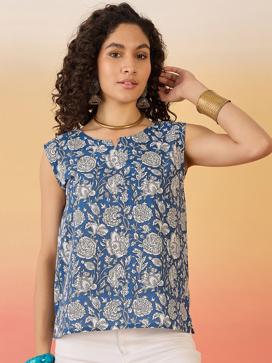 

InWeave Print Top, Blue