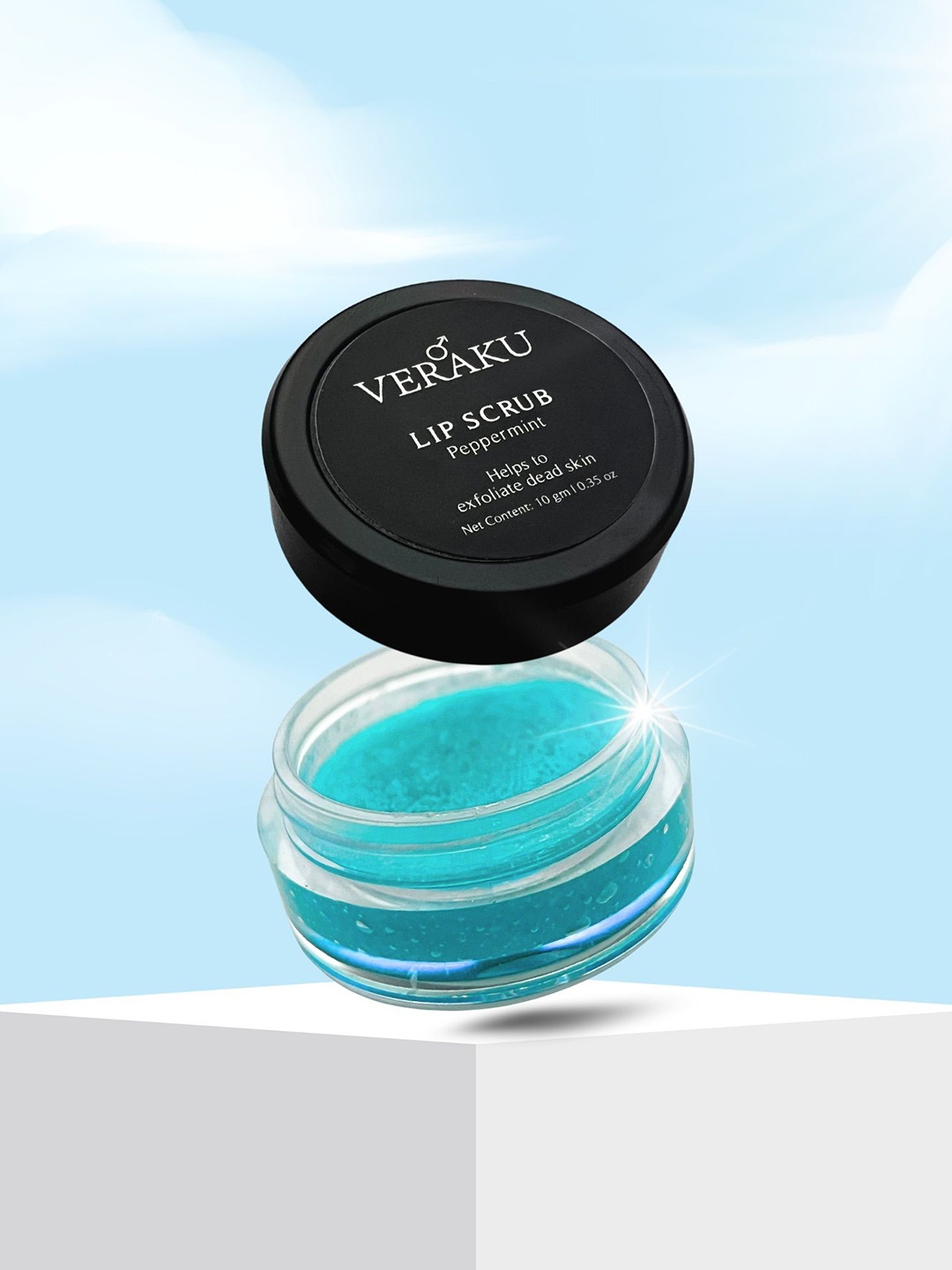 

VERAKU Men Peppermint Lip Scrub For Exfoliate Dead Skin - 10 g, Blue