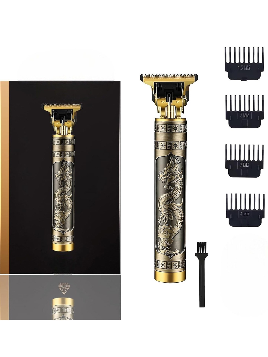 

FINARO Rechargeable Cordless Professional Trimmer With Adjustable Blade, Gold