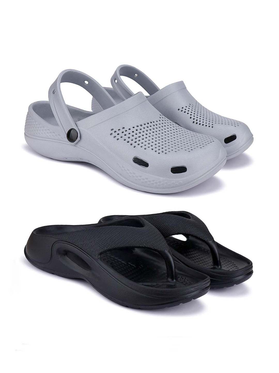 

BERSACHE Men Clogs, Grey