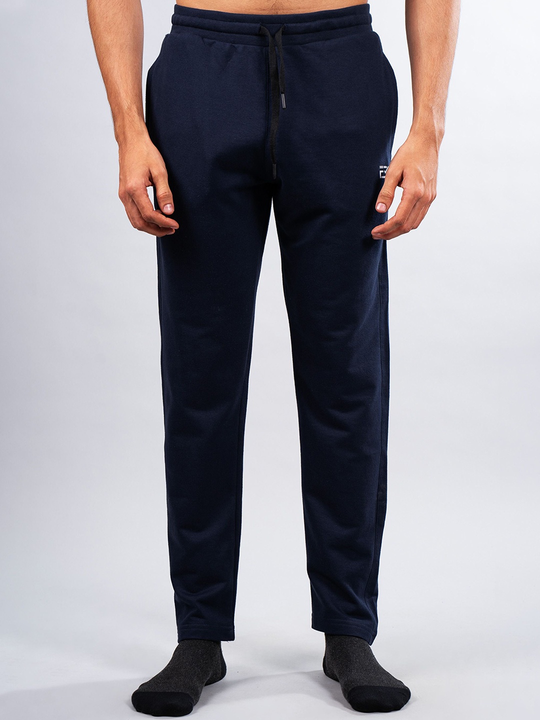 

FABdon Men Mid-Rise Track Pant, Navy blue
