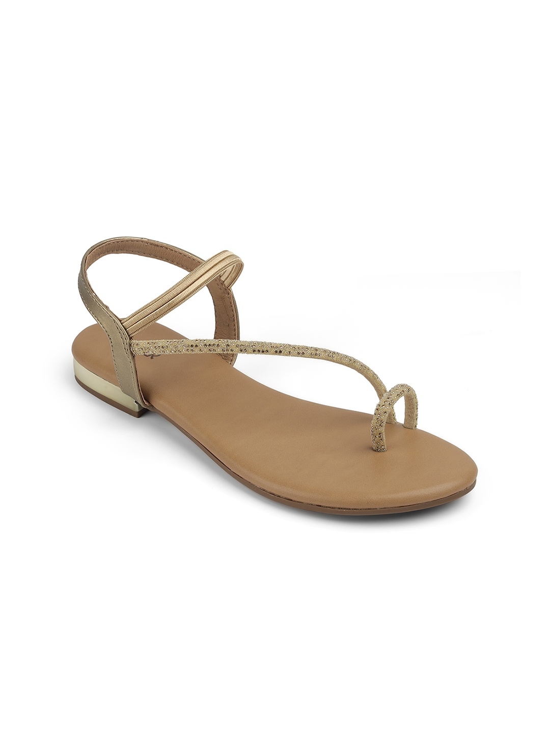 

PEPPER Women Embellished One Toe Flats, Metallic