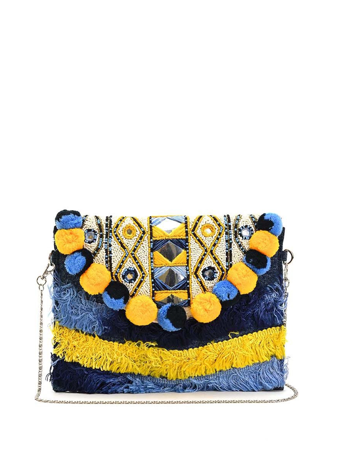

Sangria Floral Embellished CrossBody Bag, Blue