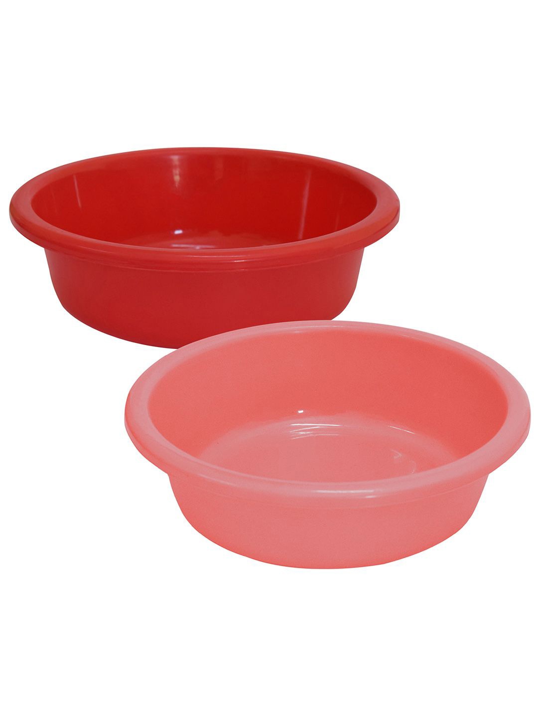 

Kuber Industries Red & Pink 2 Pieces Knead Dough Bowls 6L
