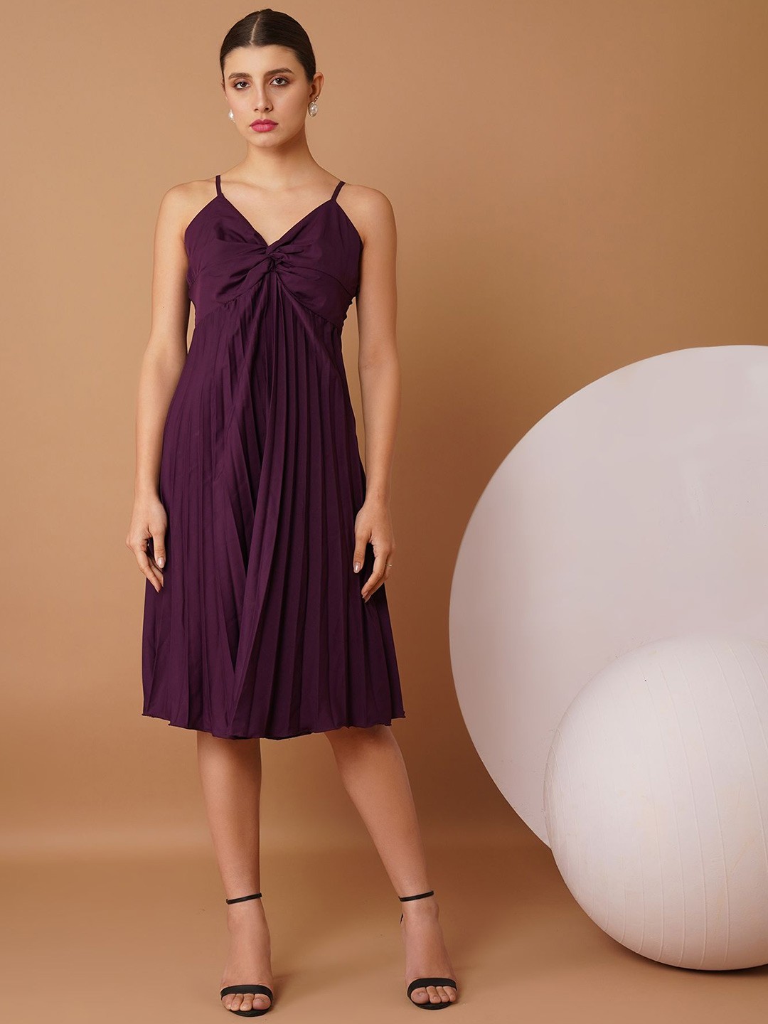 

Chemistry Crepe A-Line Midi Dress, Purple