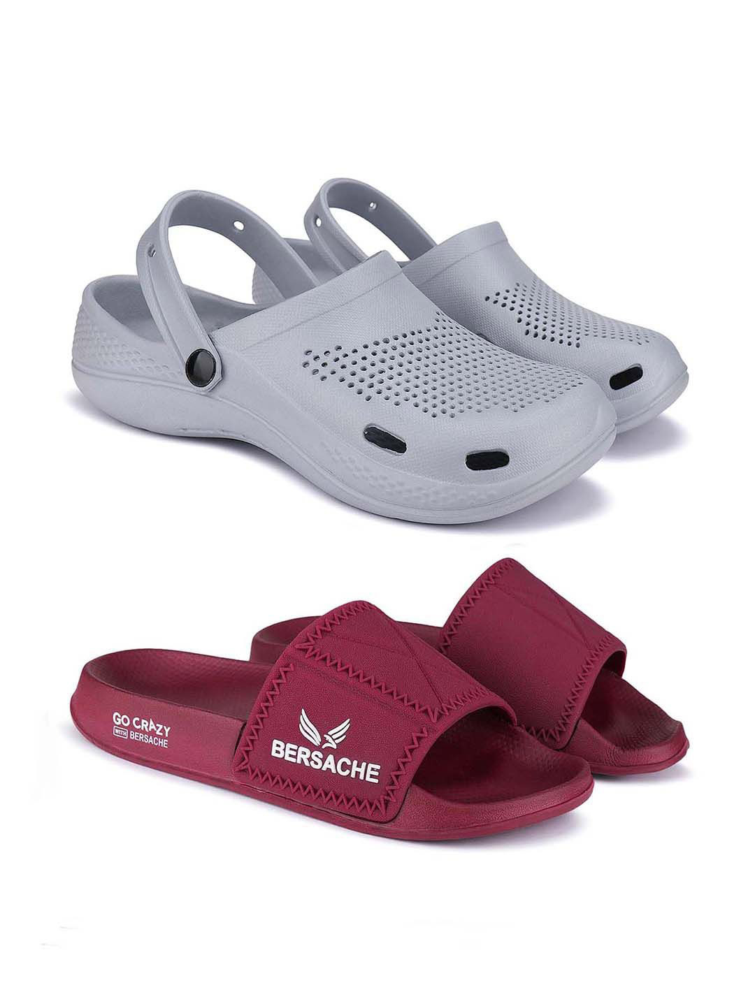 

BERSACHE Men Slip-On, Grey