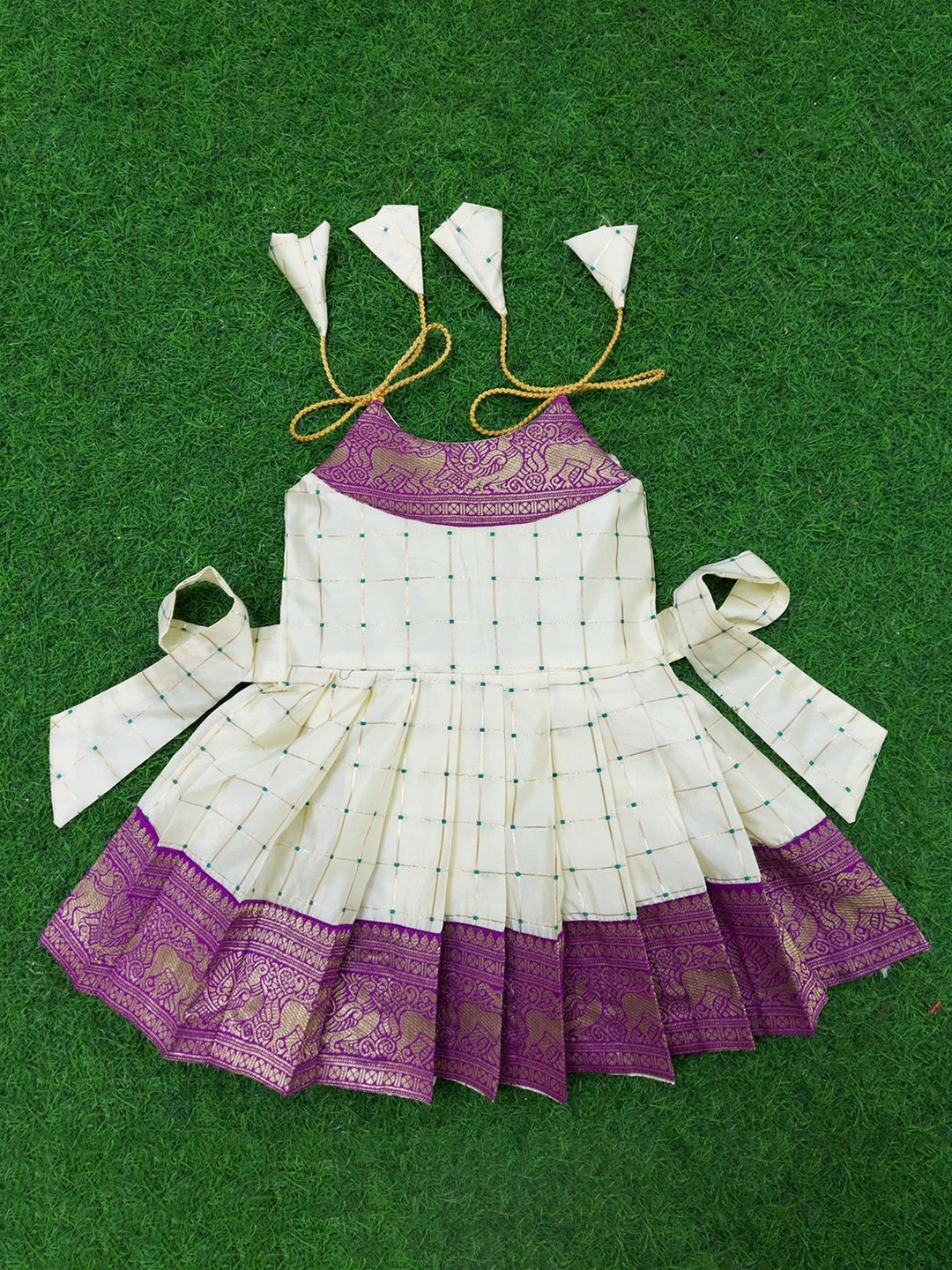

FELIZ THE DESIGNER STUDIO Floral Jacquard Dress, Purple