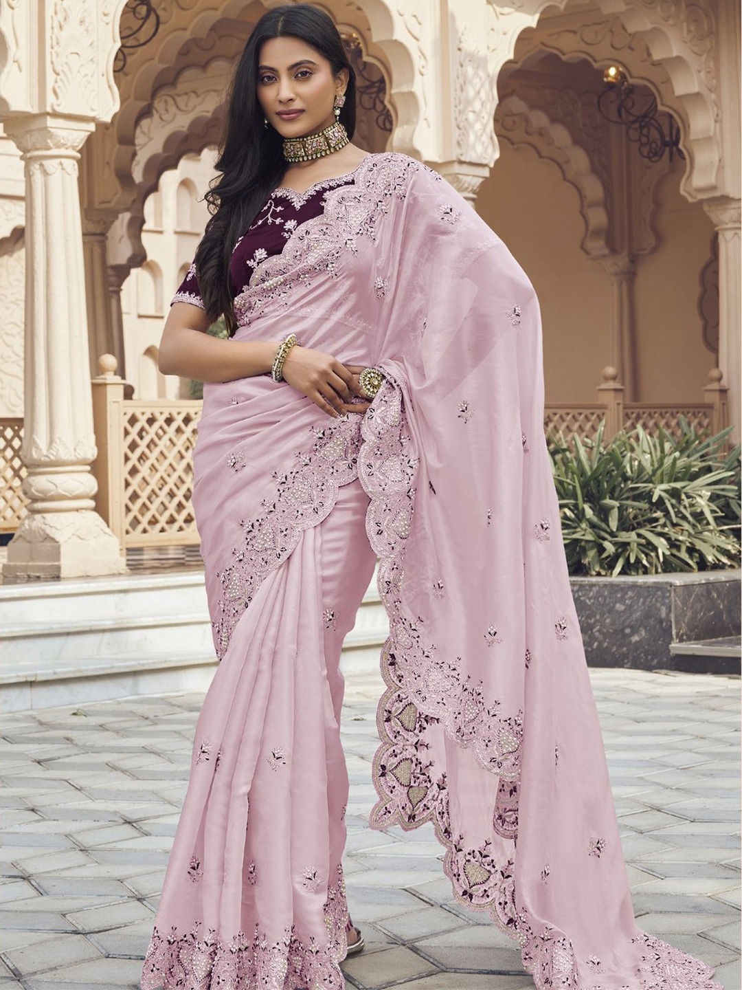 

Suha Art Silk Saree, Pink