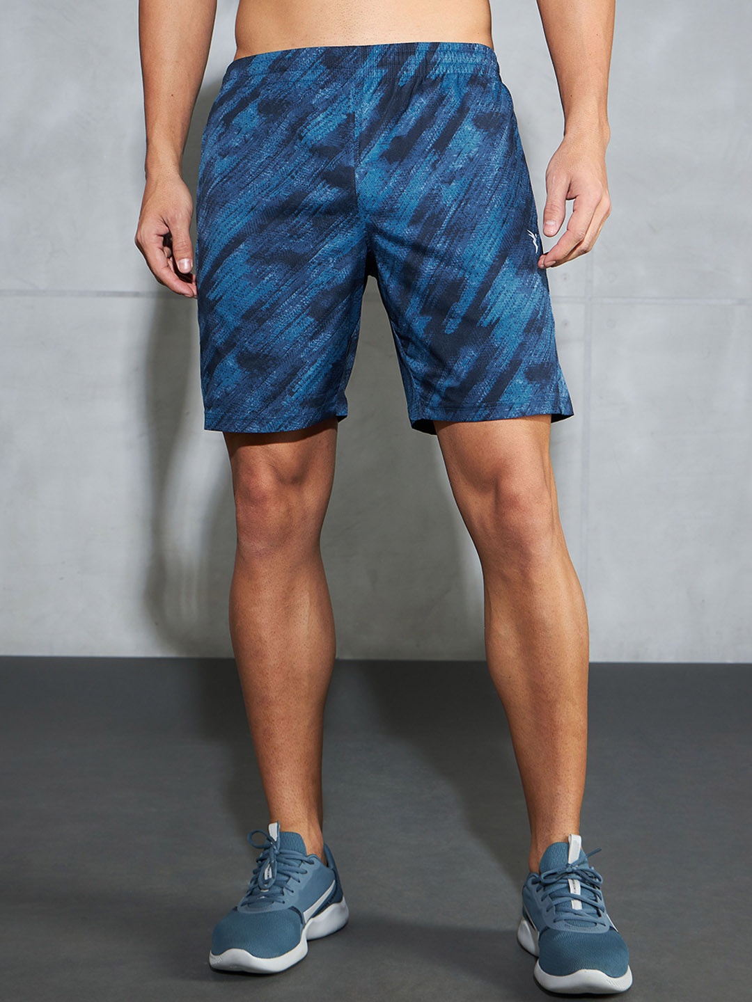 

Technosport Men Camouflage Printed Training or Gym Shorts, Teal