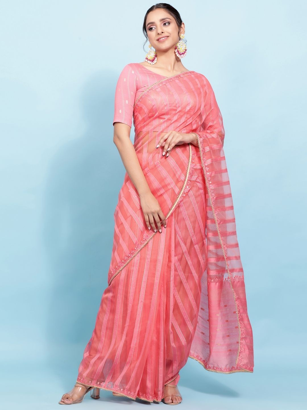 

Suha Woven Design Zari Art Silk Saree, Pink