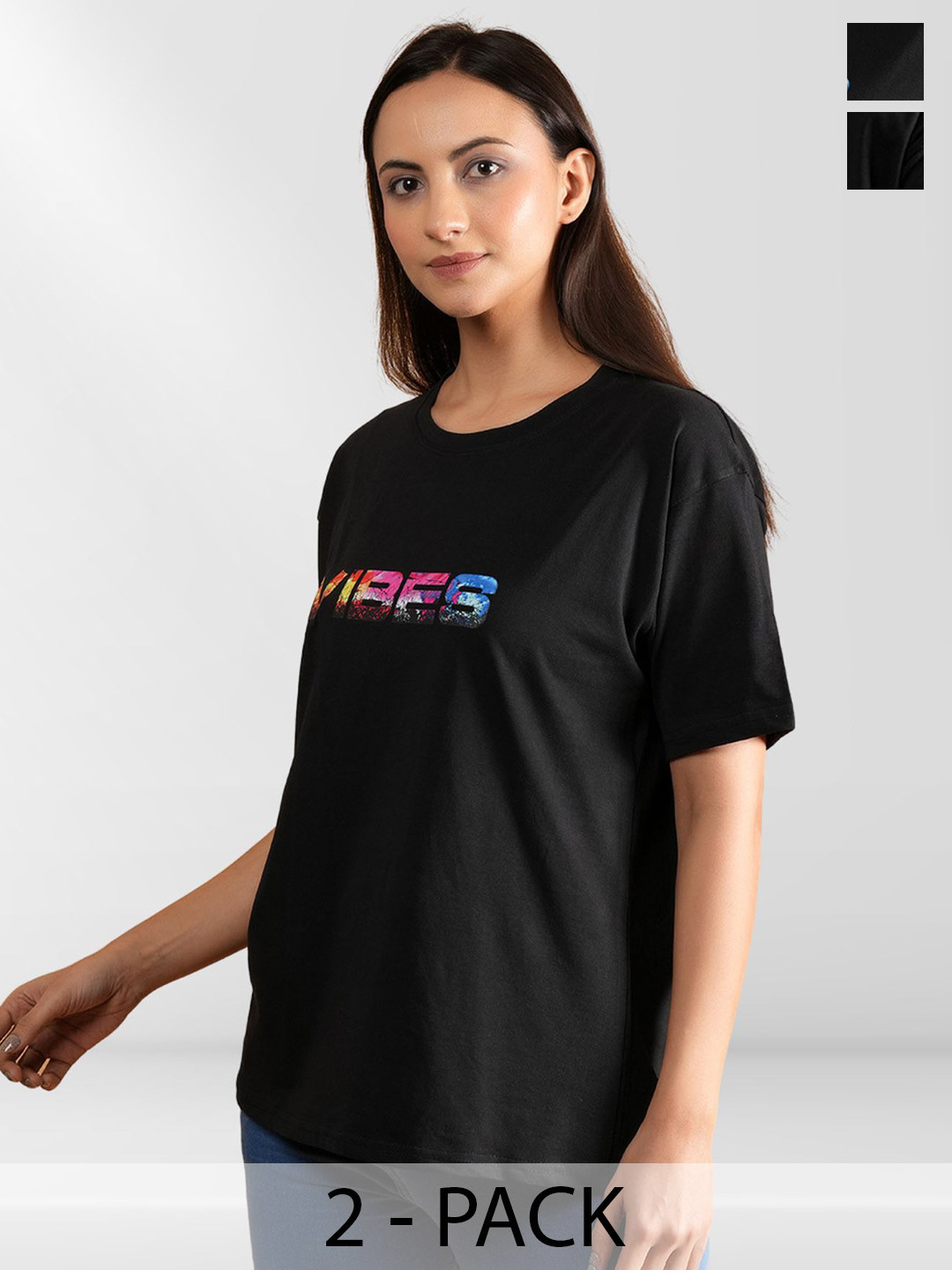 

Metronaut Women Typography 2 Printed Applique T-shirt, Multi