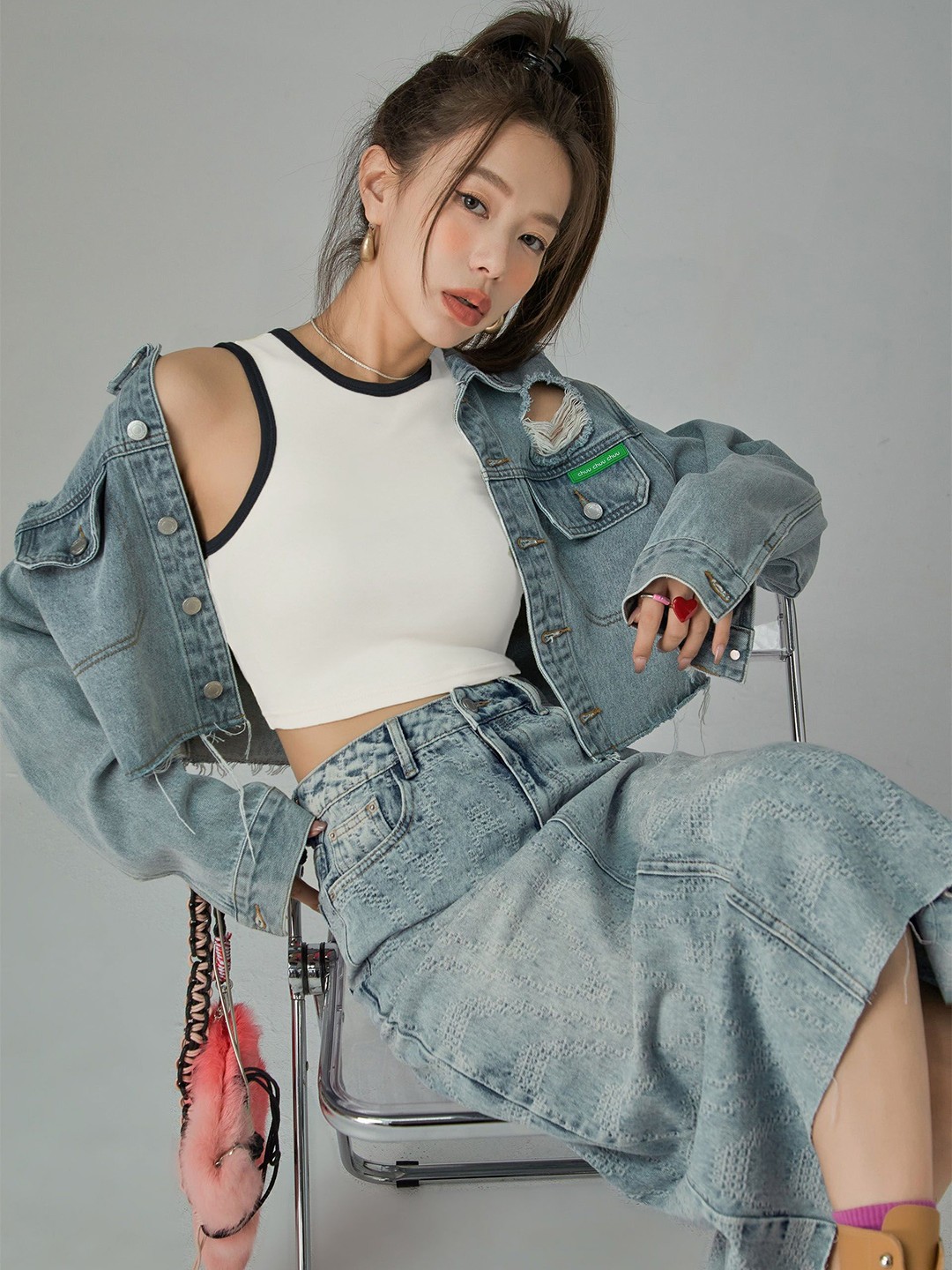 

Istyle Can Tank Crop Top, White