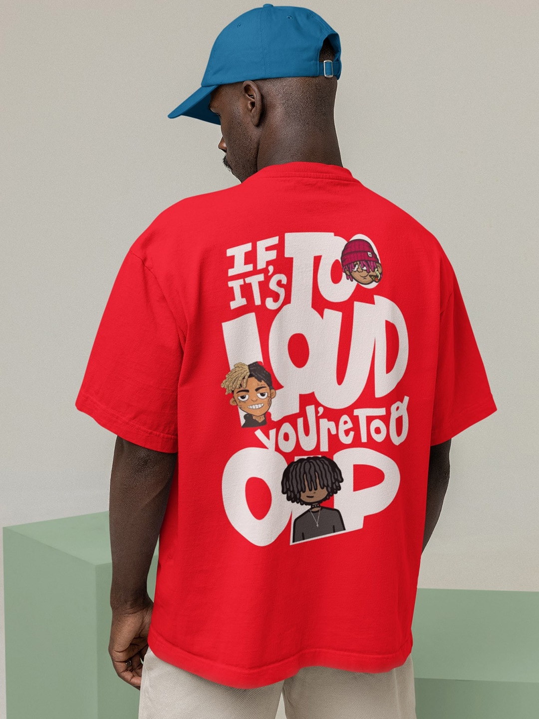 

Edyssa Men Printed T-shirt, Red