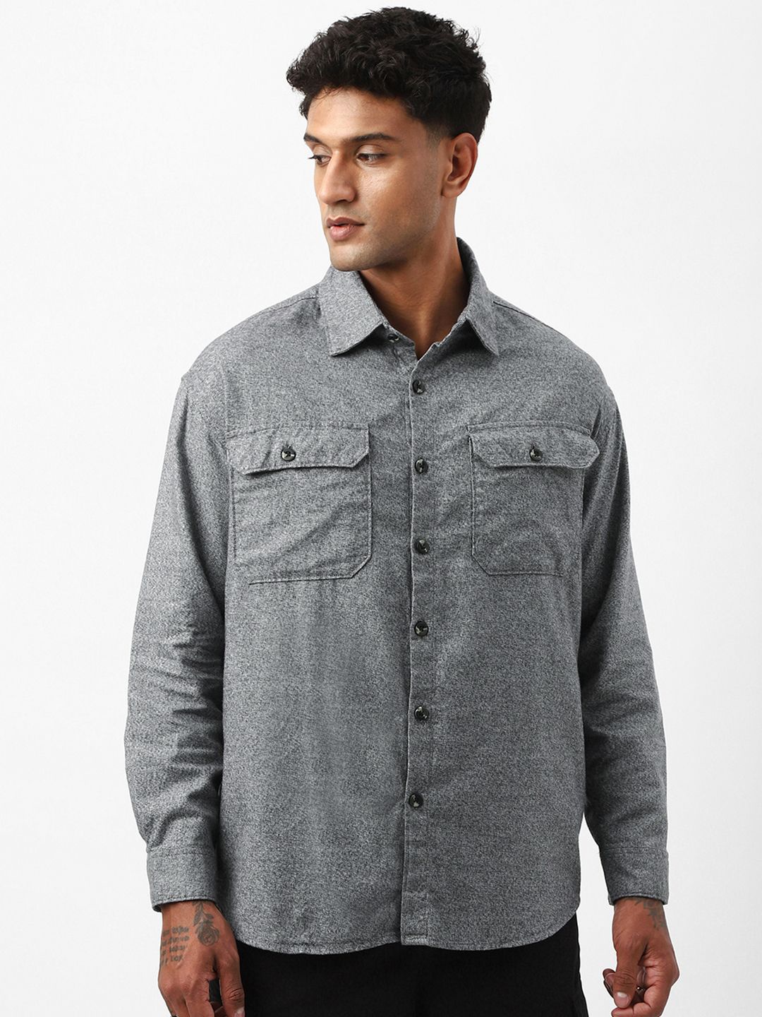 

Bewakoof Men Standard Opaque Casual Shirt, Grey