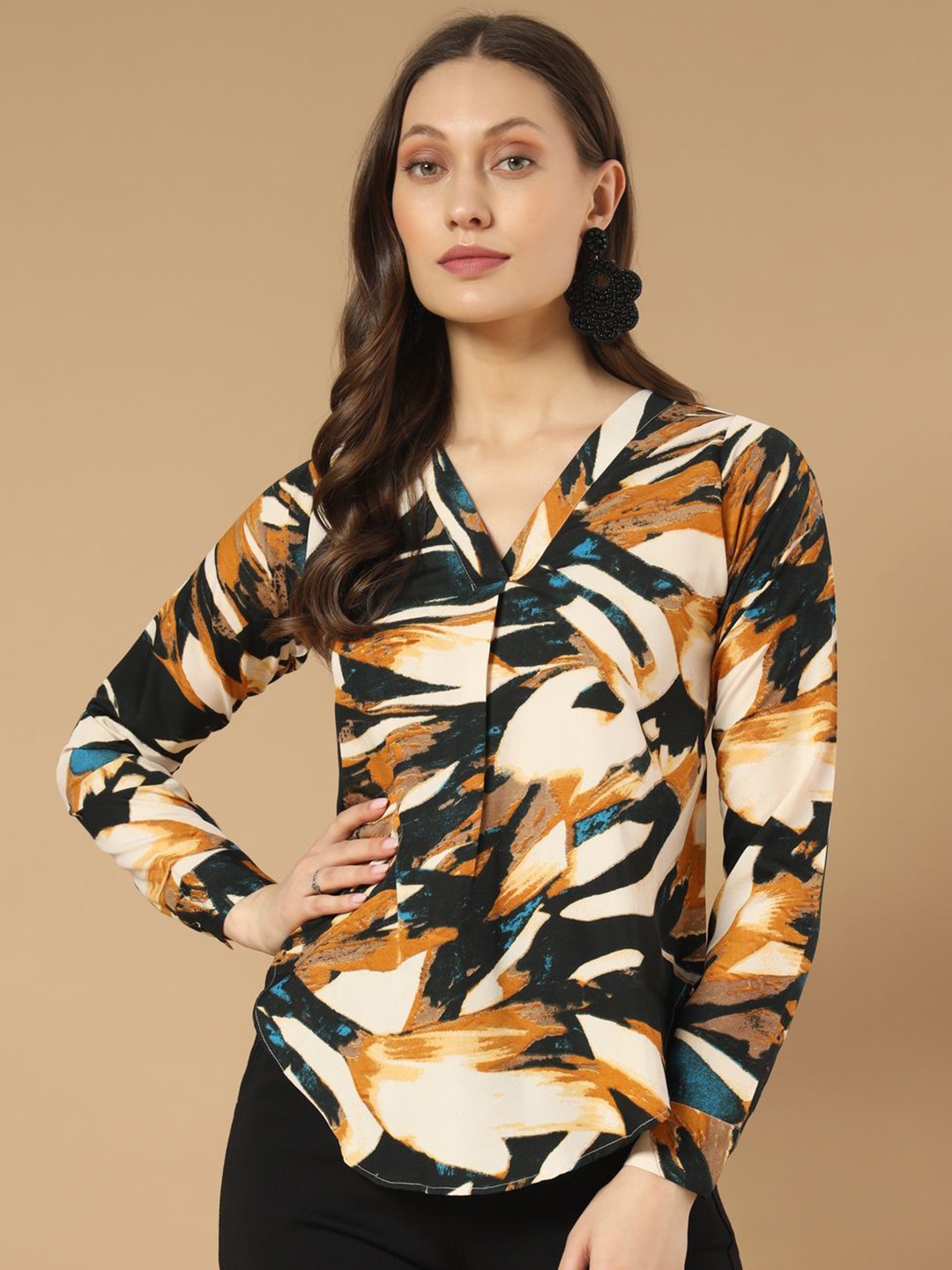 

OTABU Print Top, Yellow