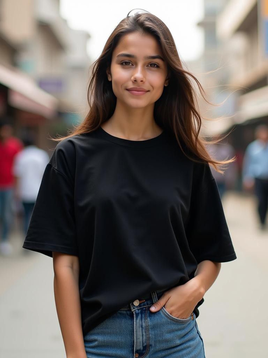 

TOGS & TERRE Women Typography Printed Organic Cotton T-shirt, Black