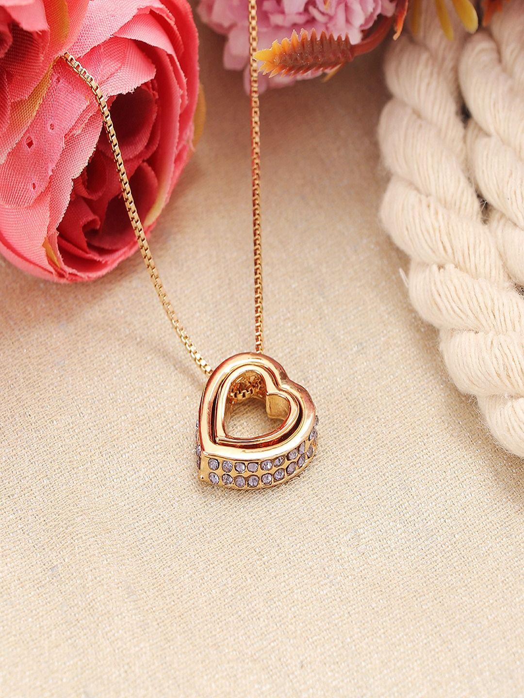 

DressBerry Gold-Plated Contemporary Pendants with Chains