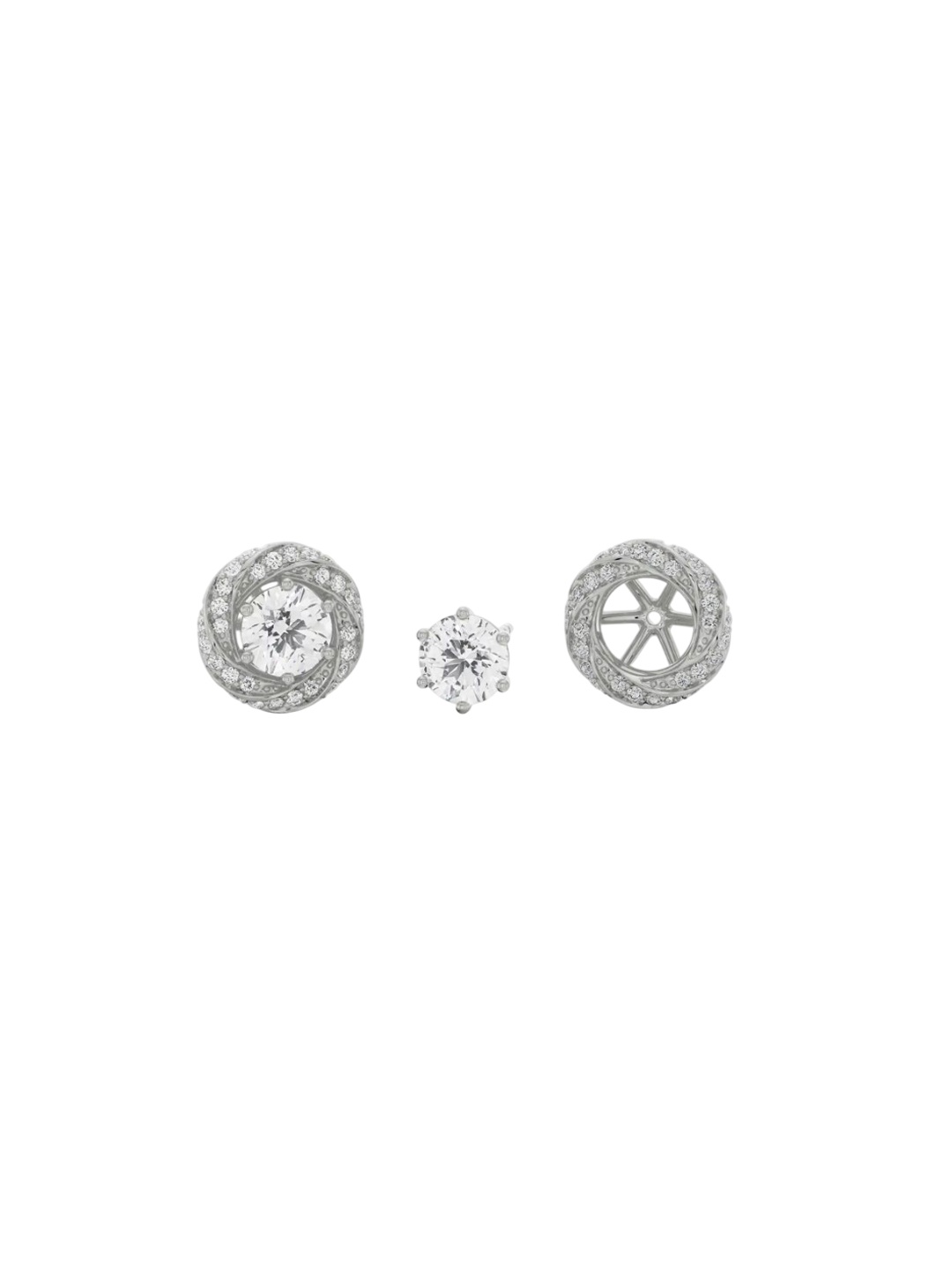 

Emori 0.50 CT Swirl Detachable Diamond Studs, White