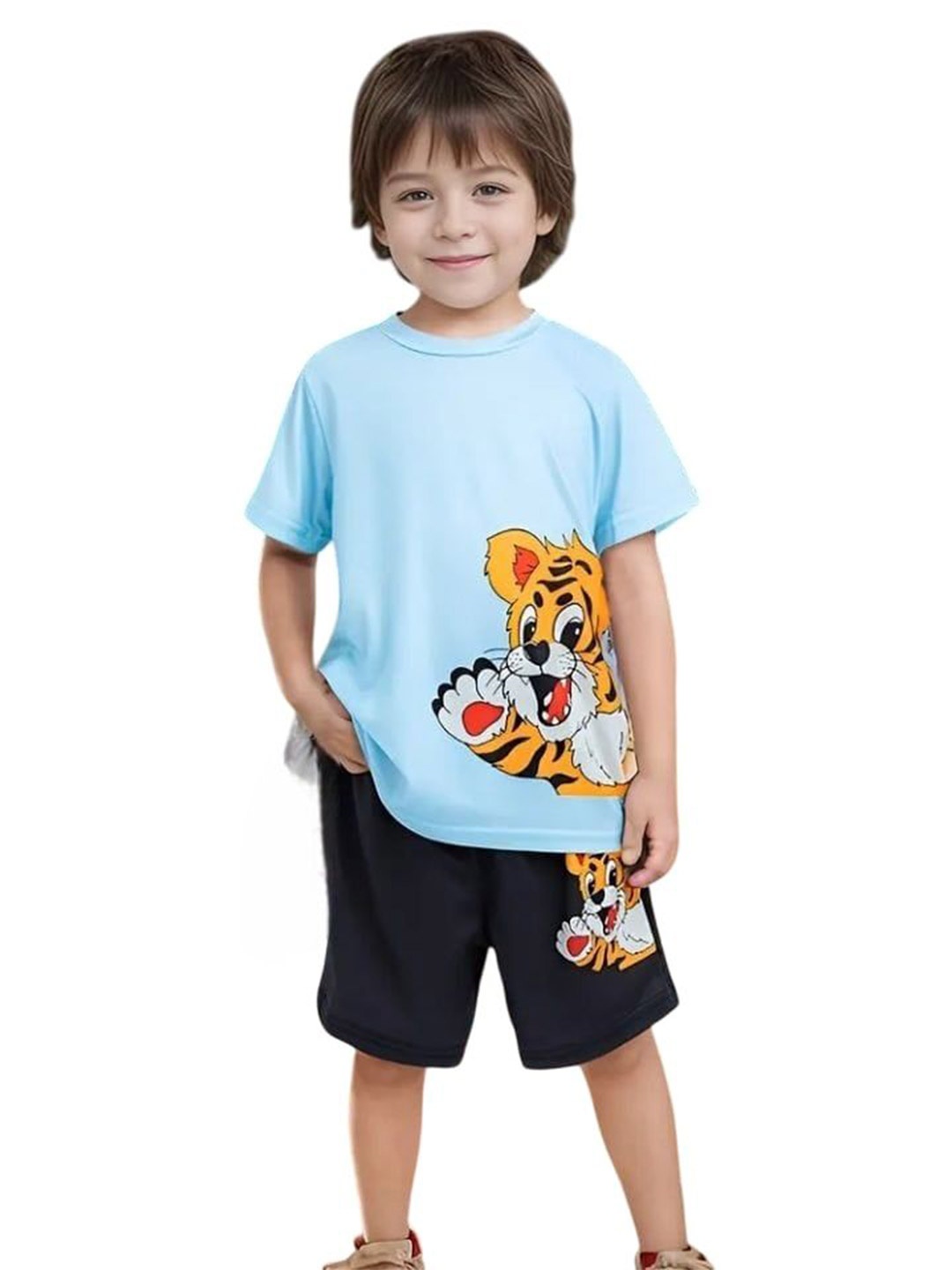 

ZADMUS Boys T-shirt with Shorts, Blue