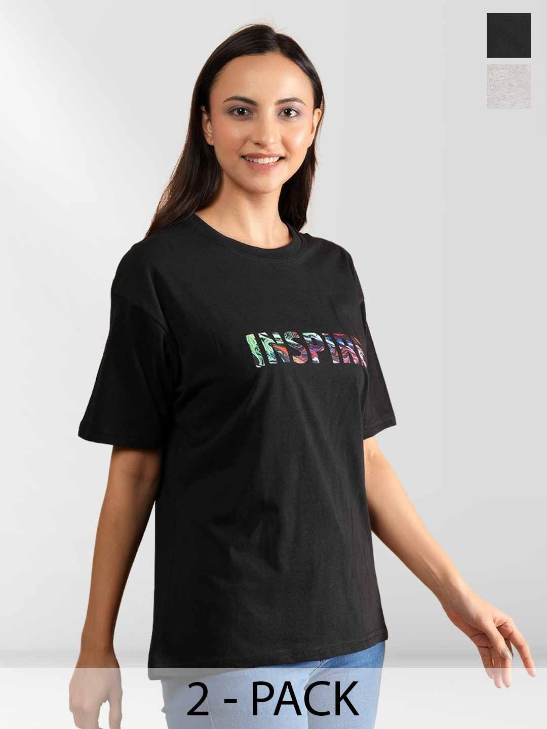 

NEYSA Women 2 Printed Applique T-shirt, Multi