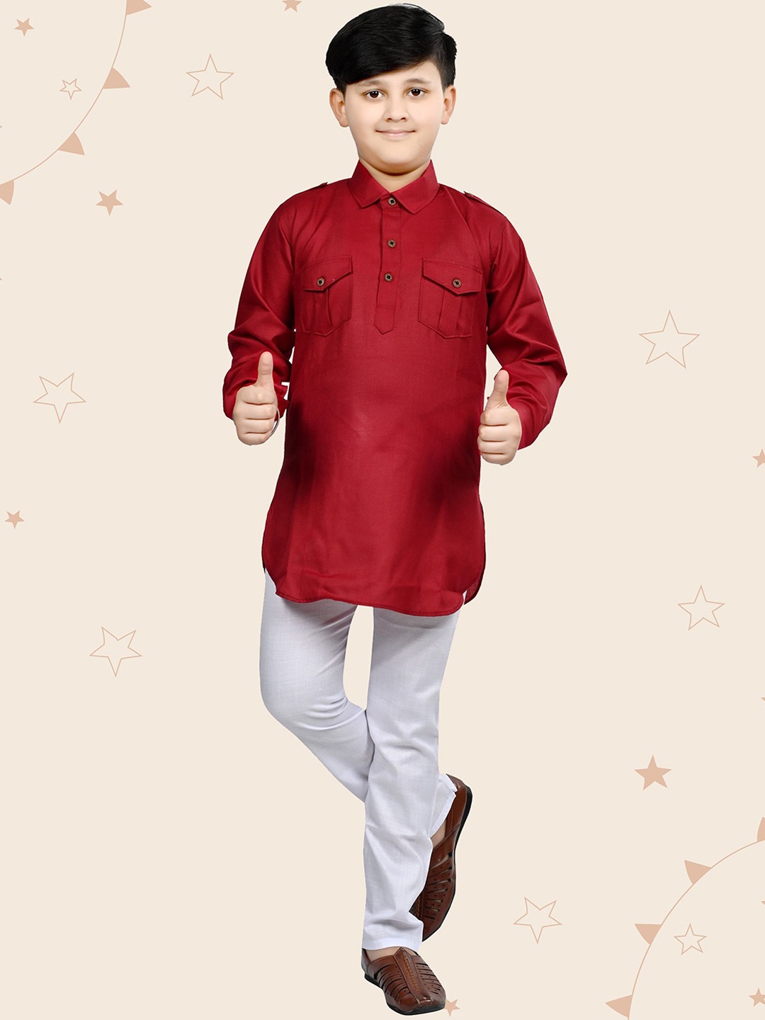 

Kidotsav Boys Kurta with Pyjamas &, Red