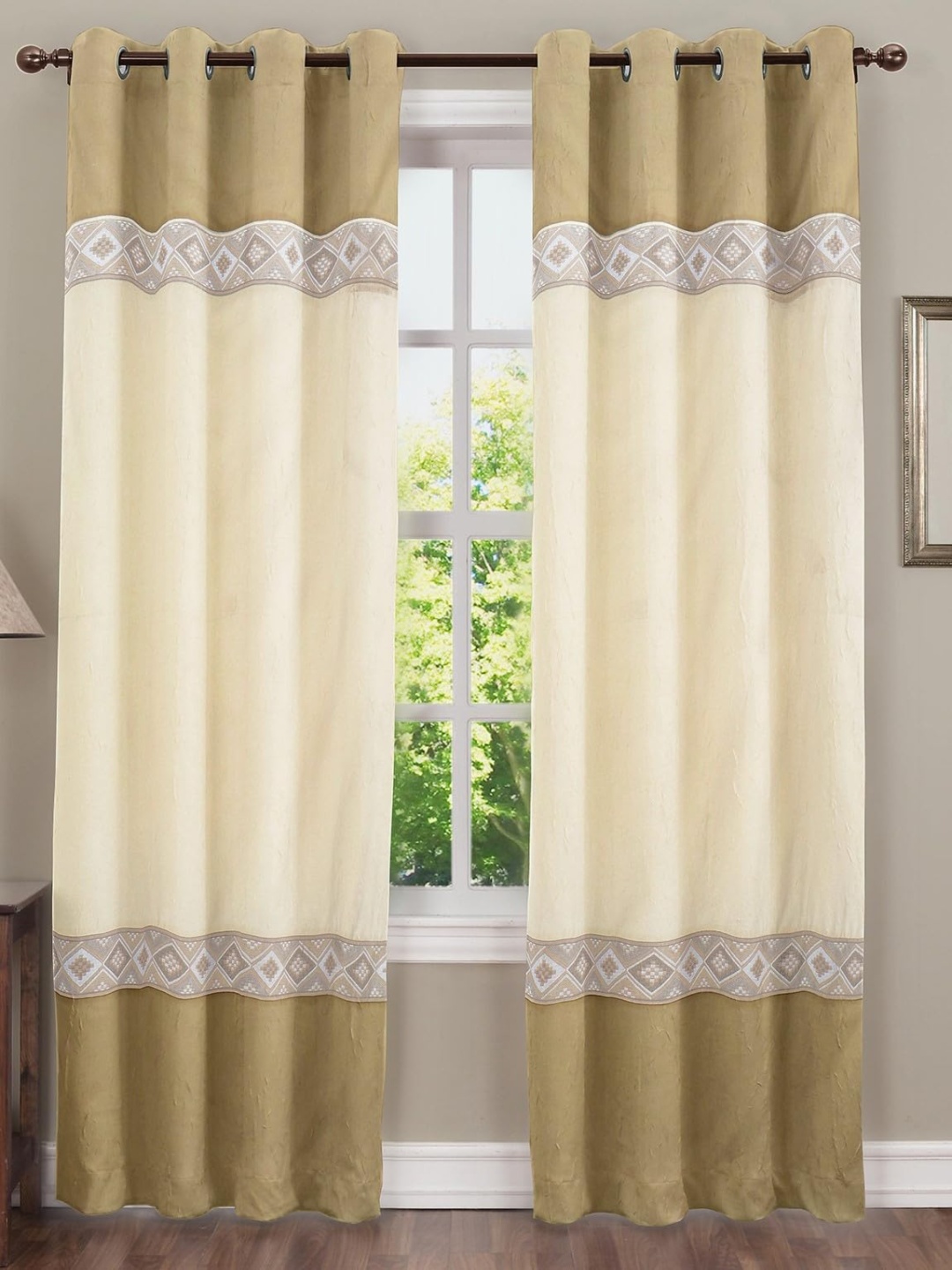 

Dekor World Multicoloured Set of 2 Long Door Curtain, Multi