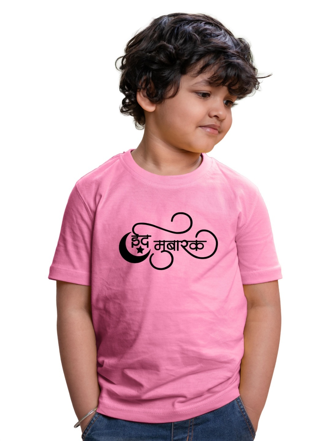 

Chombooka Kids Biker Printed Pockets T-shirt, Pink